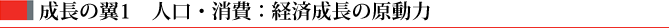 成長の翼1 人口・消費：経済成長の原動力