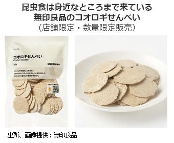 昆虫食は身近なところまで来ている無印良品のコオロギせんべい（店舗限定・数量限定販売）